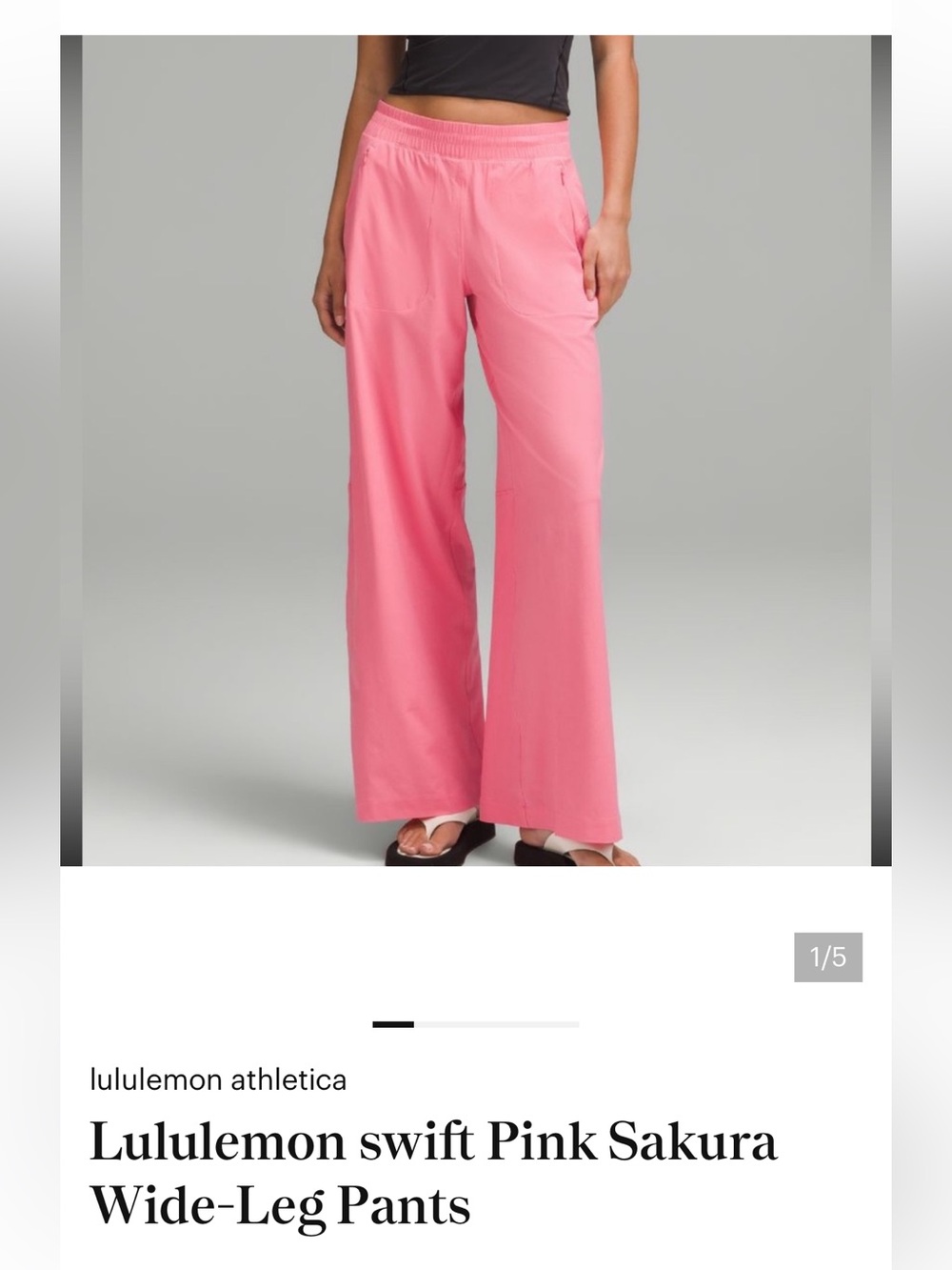 lululemon athletica Sakura Pink Wide-Leg Pull-On Pants